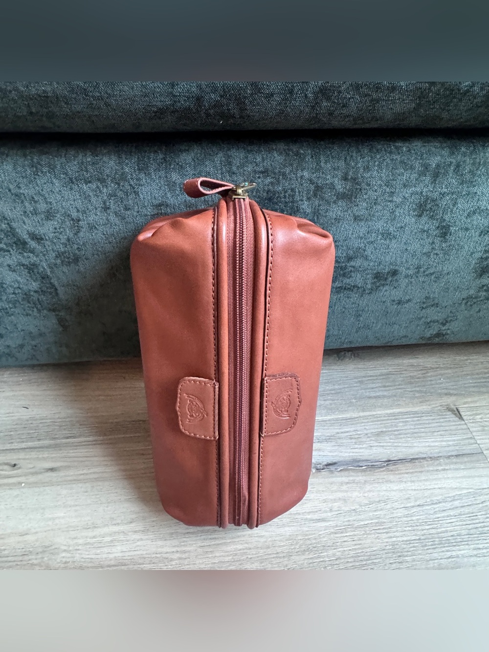 Vintage DOPP TRAVEL KIT By BUXTON Men’s  Brown Leather Toiletry Travel Bag NWTs